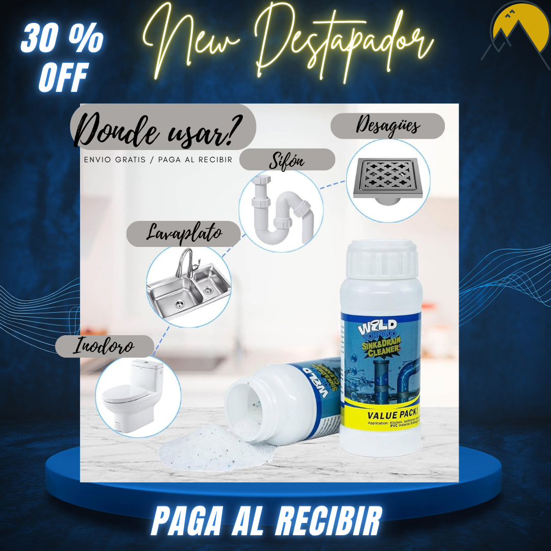 Destapador de Drenaje, WILD TORNADO™